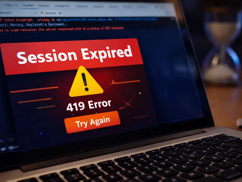 Laravel 419 Page Expired error explanation